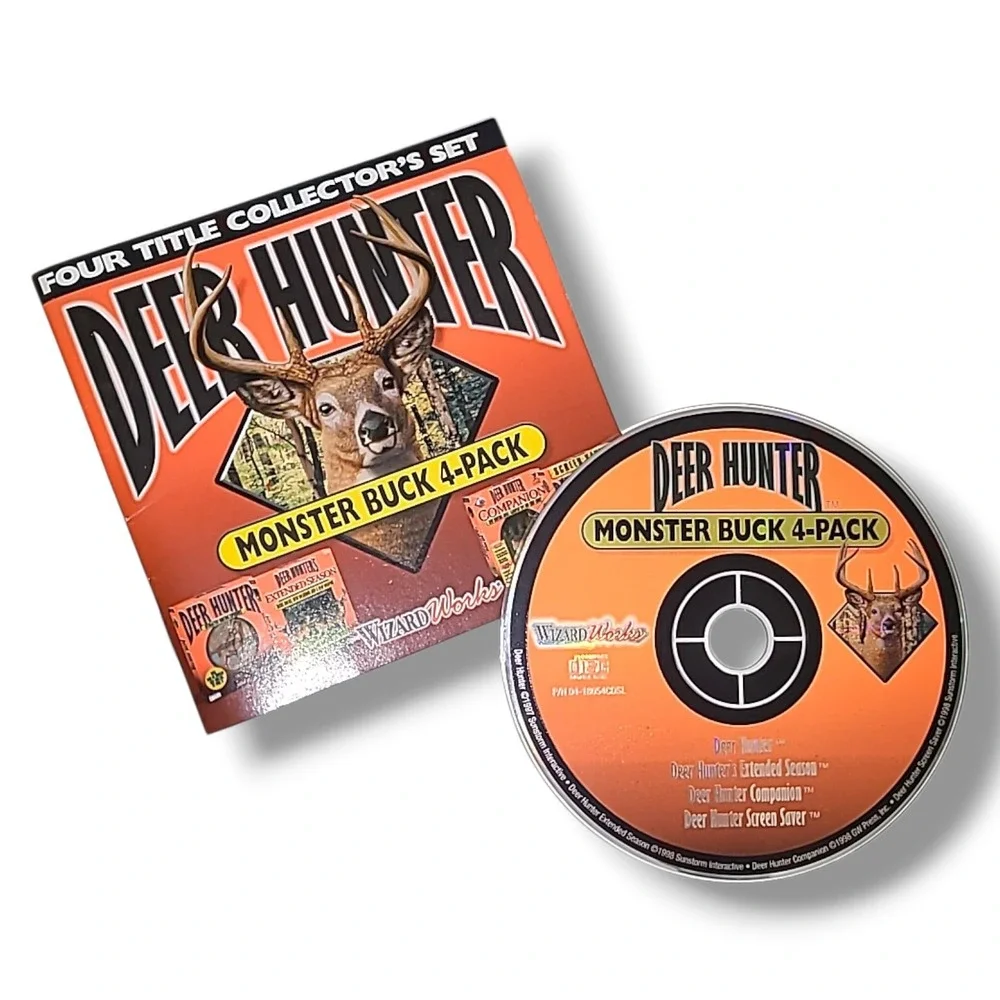Deer Hunter Monster Buck 4 Pack PC CD ROM WizardWorks Hunting Game